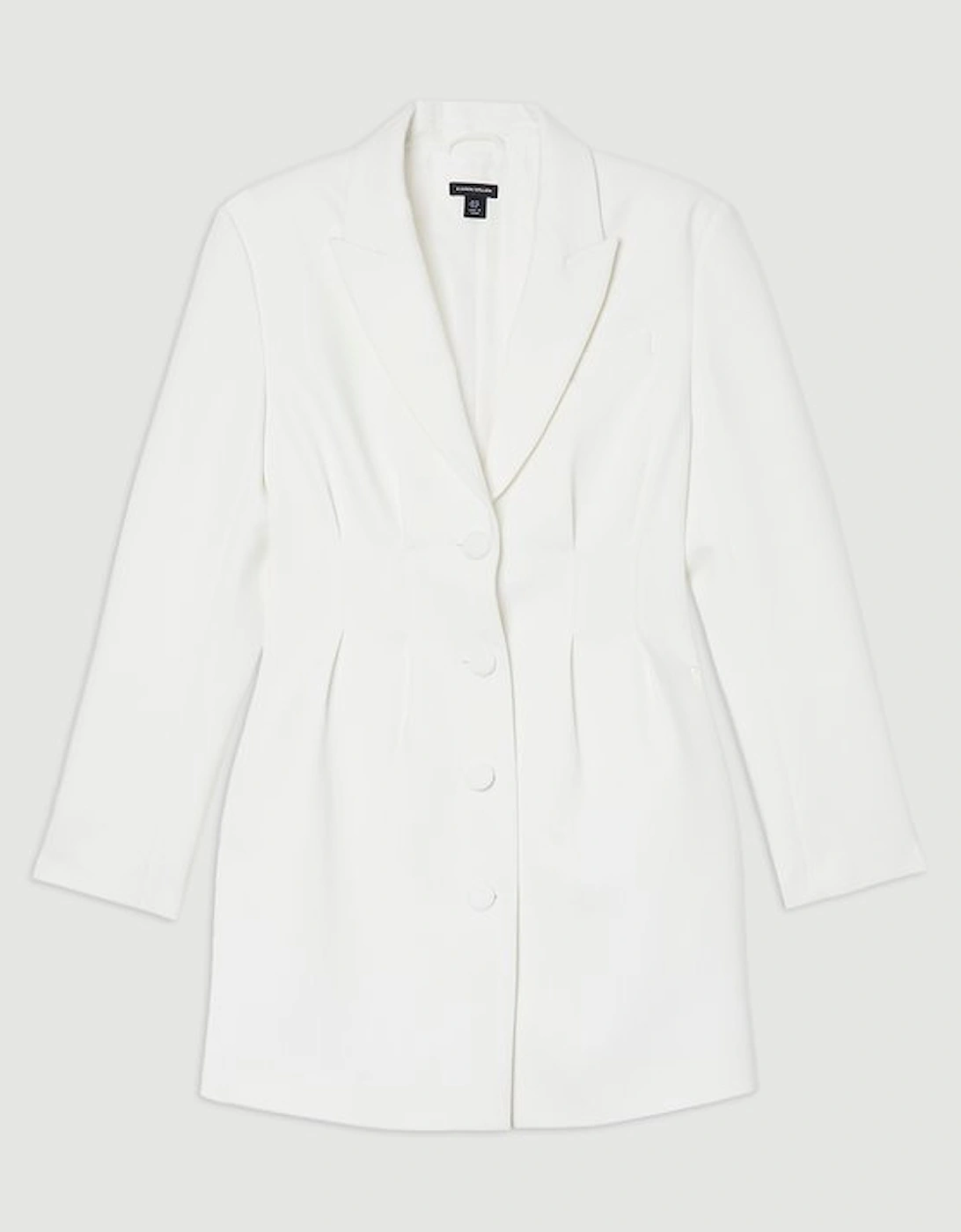 Compact Stretch Darted Tailored Blazer Mini Dress