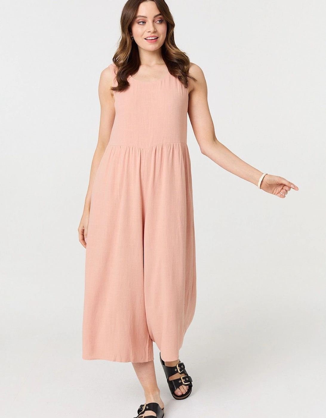 Relaxed Sleeveless Wide Crop Jumpsuit, 2 of 1