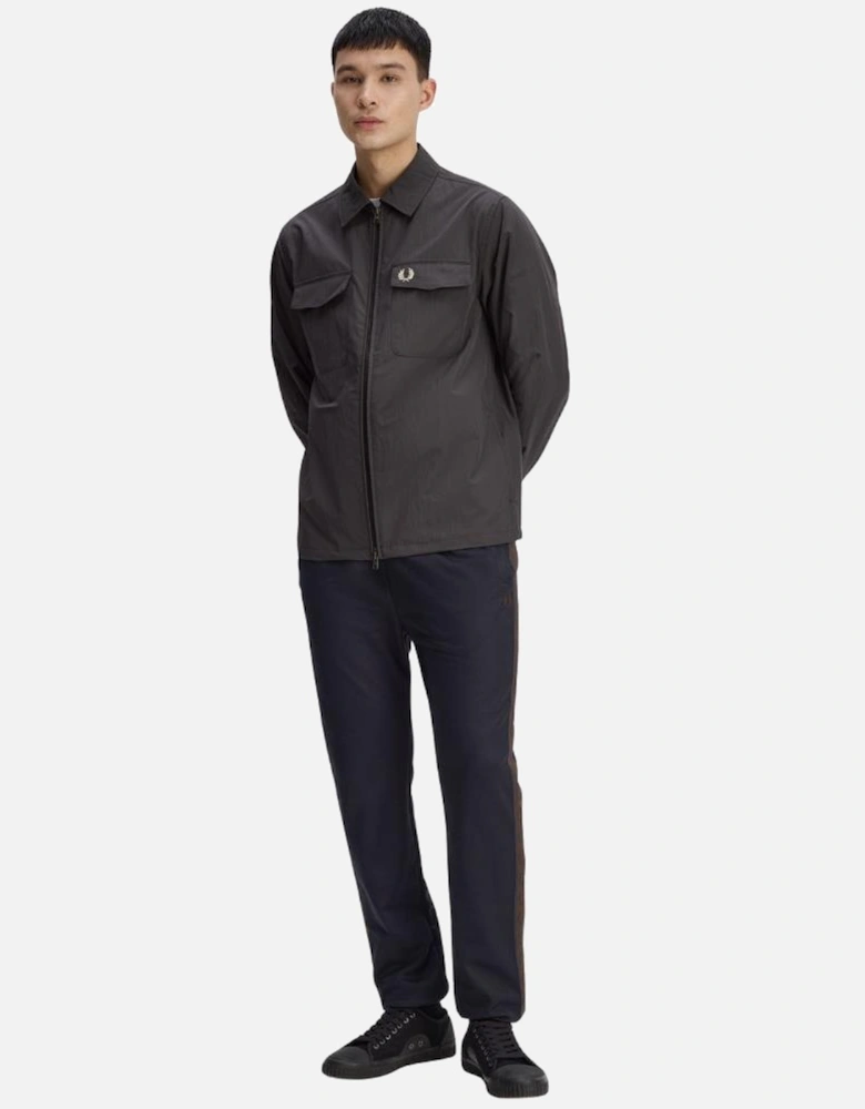 Zip Through Overshirt - Anchor Grey