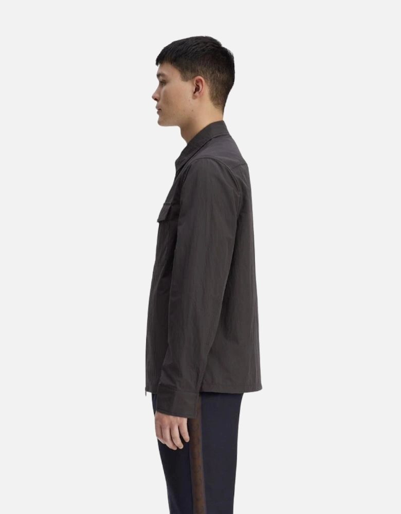 Zip Through Overshirt - Anchor Grey