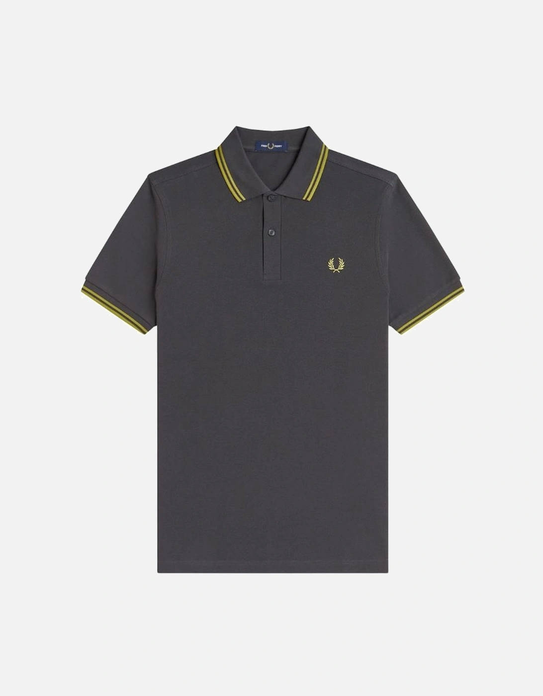 FP M3600 Twin Tipped Polo - Anchor Grey/Tennis Ball Yellow, 9 of 8