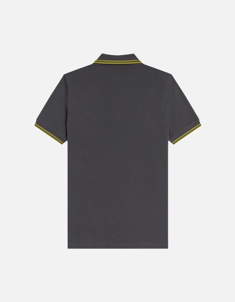 FP M3600 Twin Tipped Polo - Anchor Grey/Tennis Ball Yellow