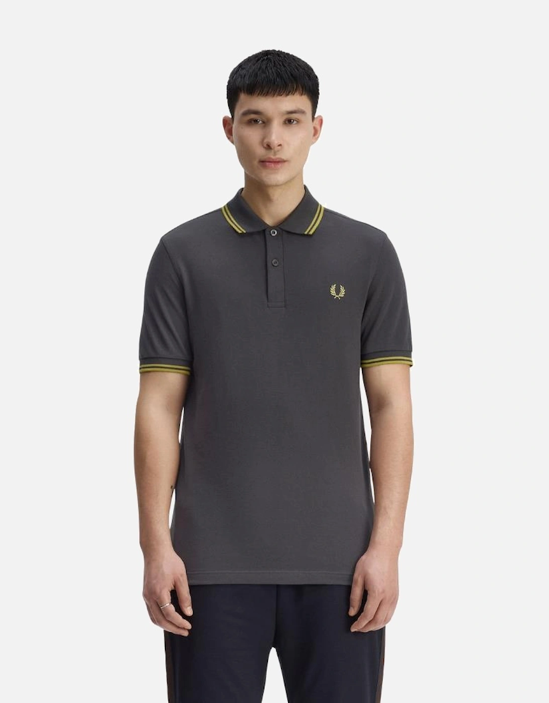 FP M3600 Twin Tipped Polo - Anchor Grey/Tennis Ball Yellow