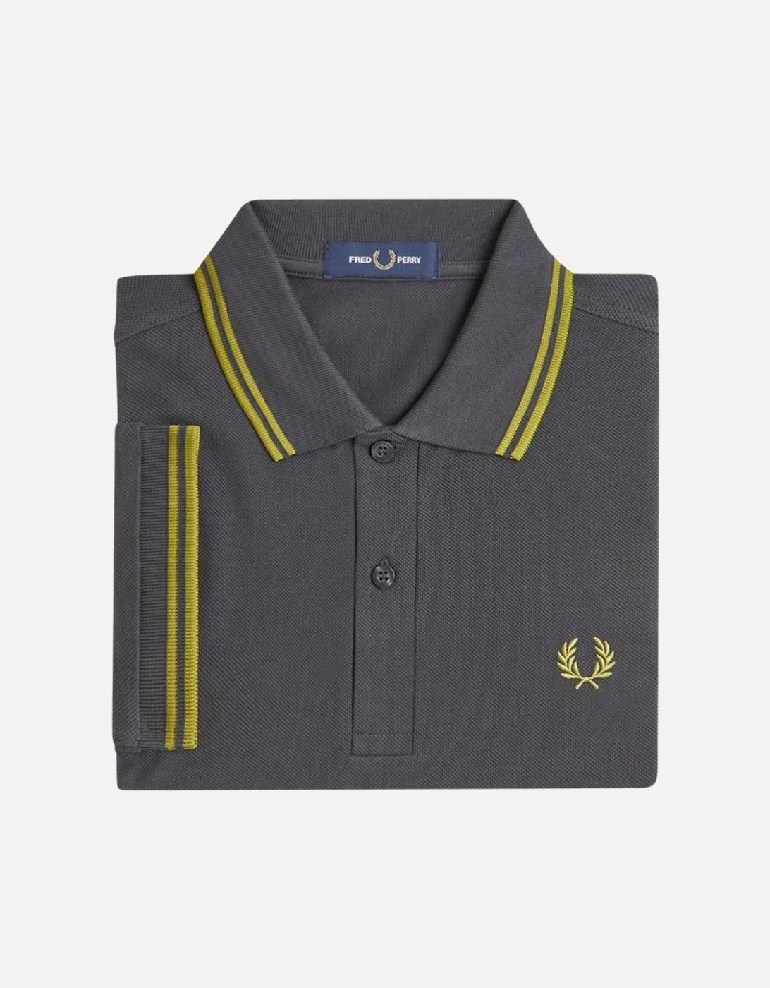 FP M3600 Twin Tipped Polo - Anchor Grey/Tennis Ball Yellow