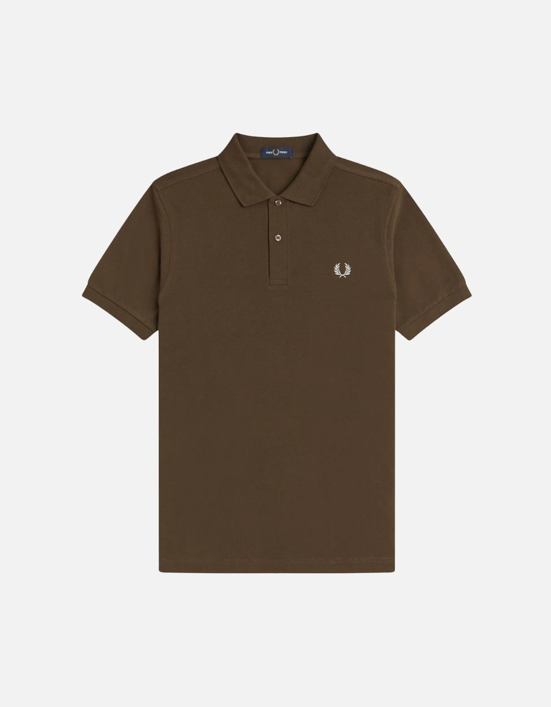 Fred Perry Men's Brown The Polo Shirt - Burnt Tobacco/Stockport Blue - : 40 Large