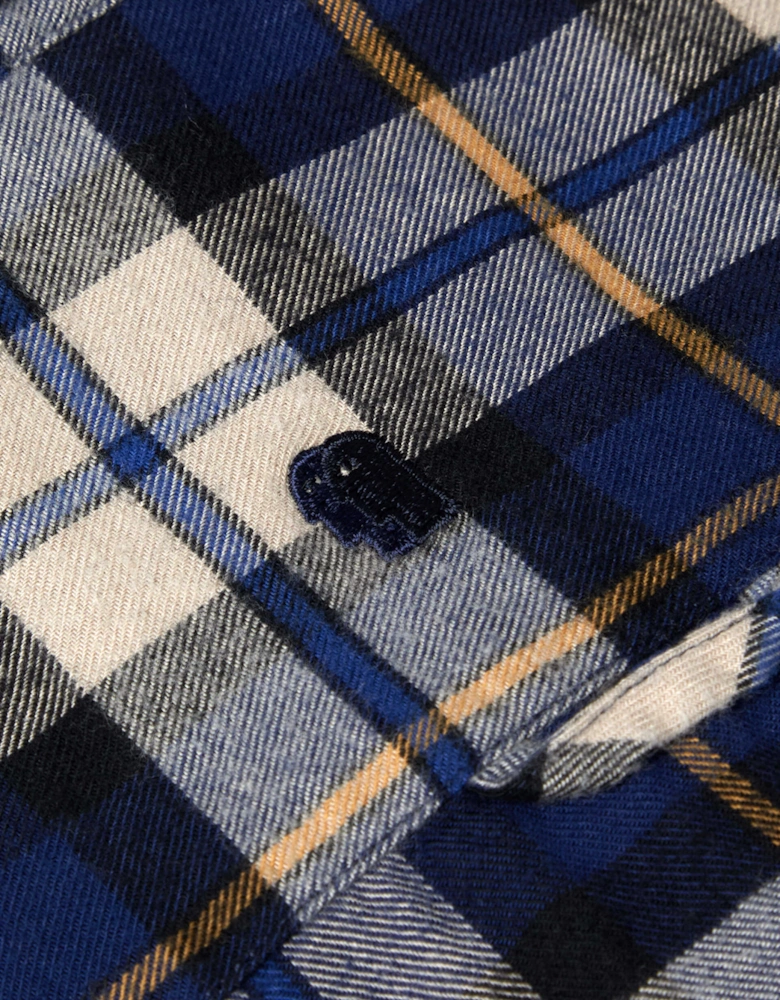 Parker Tapered Checked Shirt - Dark Blue