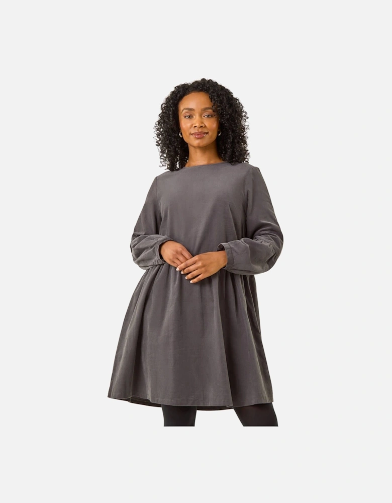 Petite Cord Cotton Mini Dress