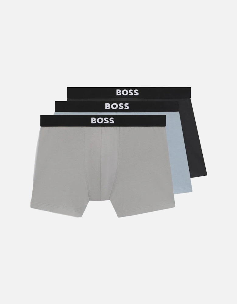 BOSS 3-Pack Boss One Boxer Briefs, Black, Grey, Blue