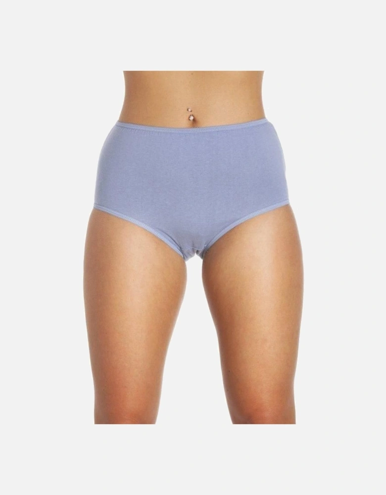 Four Pack Mixed Print Cotton Full Maxi Briefs
