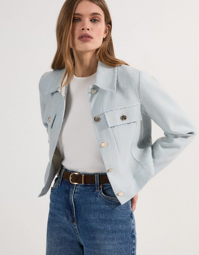 Petite Spring Tweed Tailored Jacket
