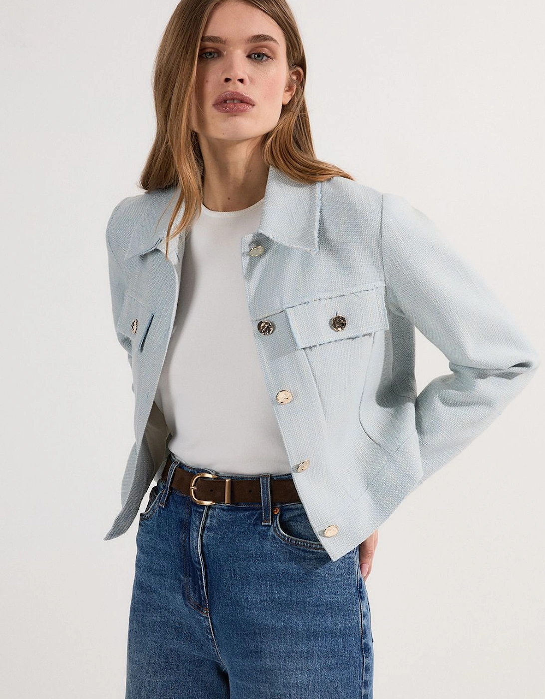 Petite Spring Tweed Tailored Jacket, 2 of 1