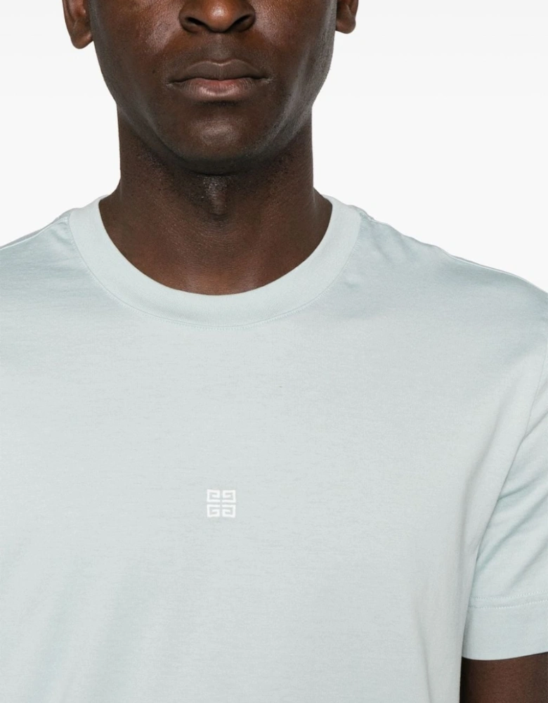 4G Logo Embroidered T-Shirt Mineral Blue