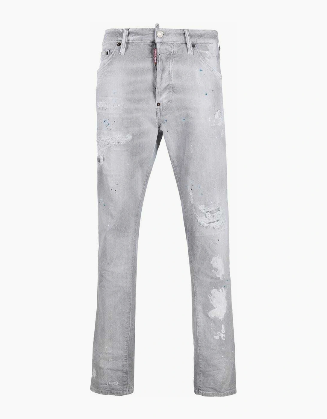 Men's Dsquared2 Cool Guy Paint Slim Jeans Grey - Blue - Size: 28W 46