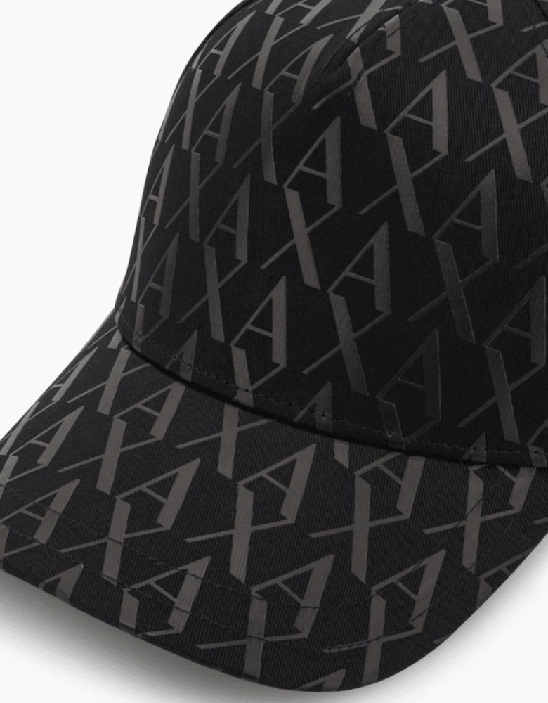 Cotton AX Monogram Logo Black Cap