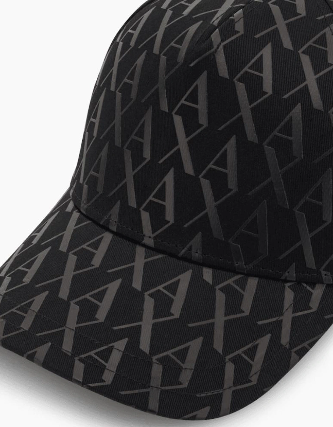 Cotton AX Monogram Logo Black Cap