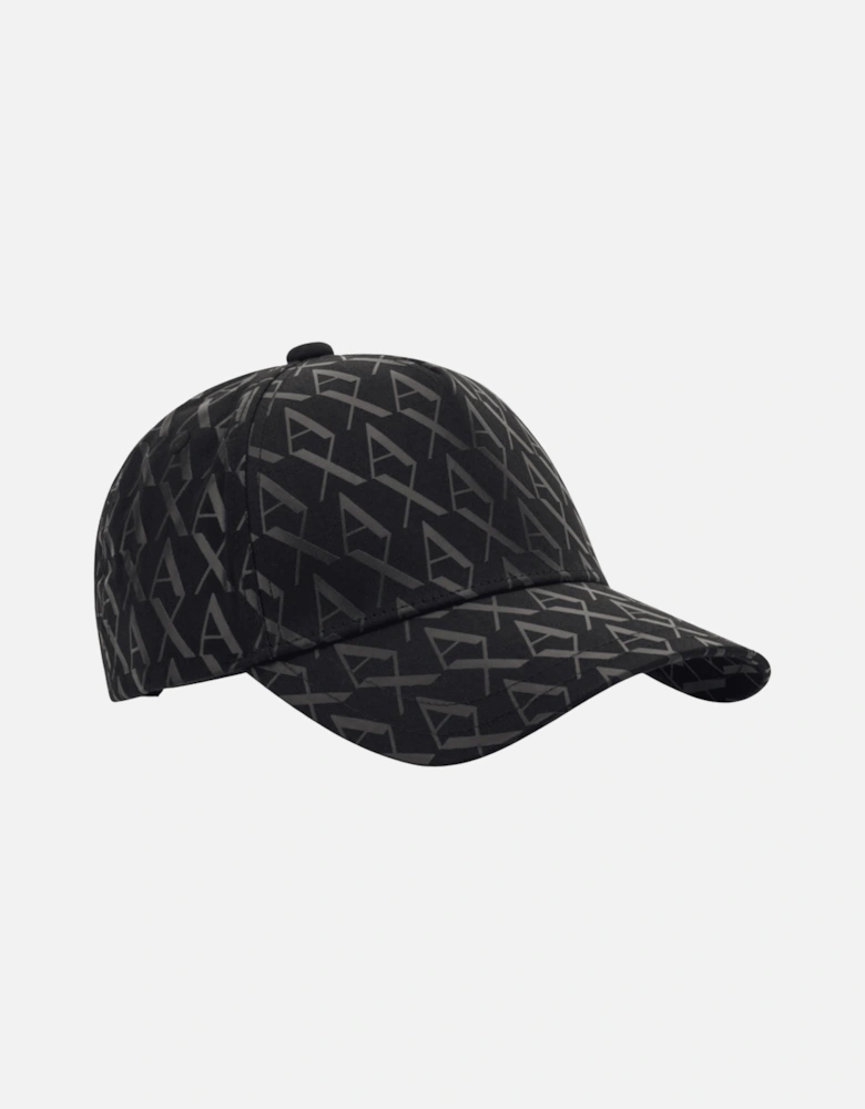Cotton AX Monogram Logo Black Cap