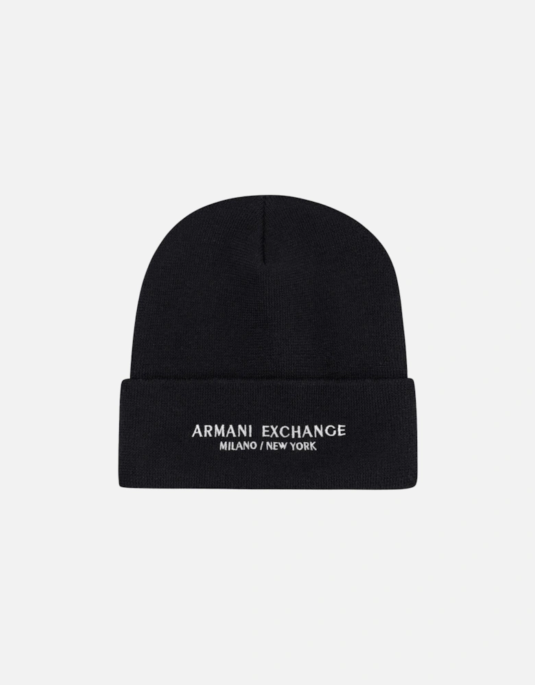 Embroidered Logo Thick Beanie Hat