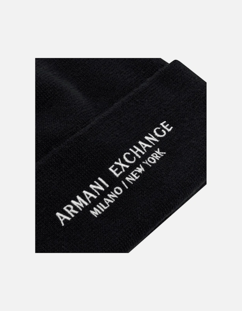 Embroidered Logo Thick Beanie Hat