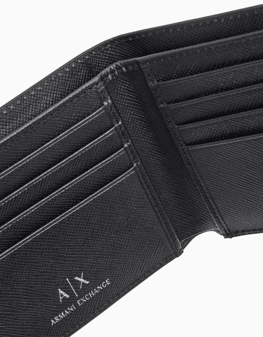 Metal Logo Bifold Black Wallet