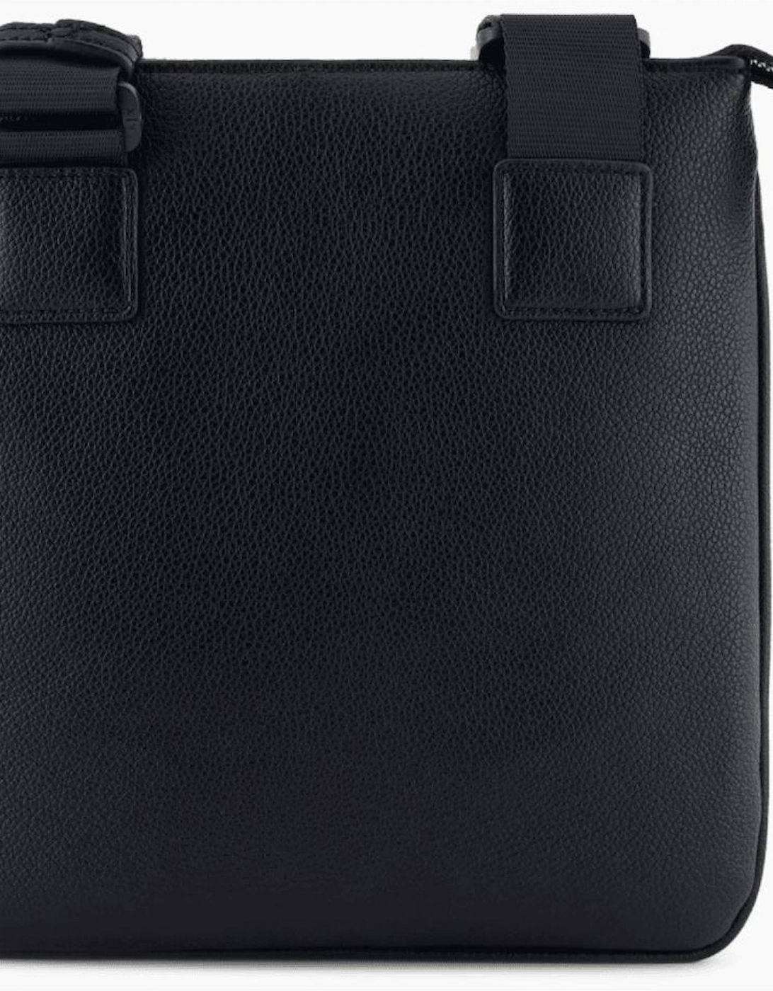 Metal Logo Black Shoulder Bag