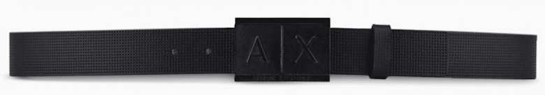 Matte Black Buckle Leather Belt