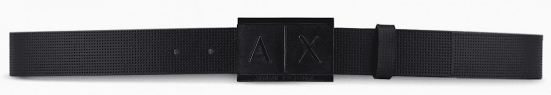 Matte Black Buckle Leather Belt