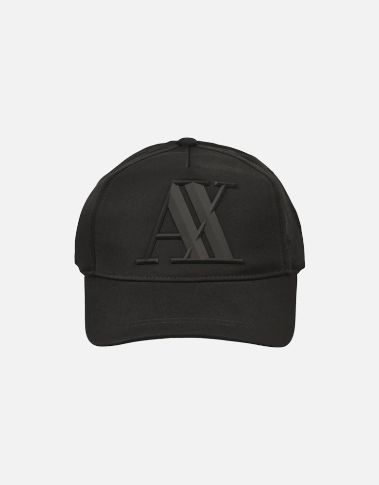 Graphic Rubber Logo Black Baseball Cap