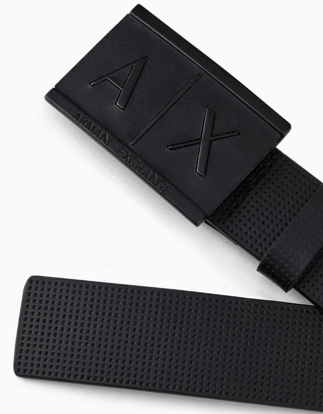 Matte Black Buckle Leather Belt