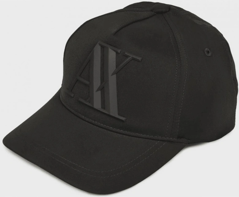 Graphic Rubber Logo Black Baseball Cap