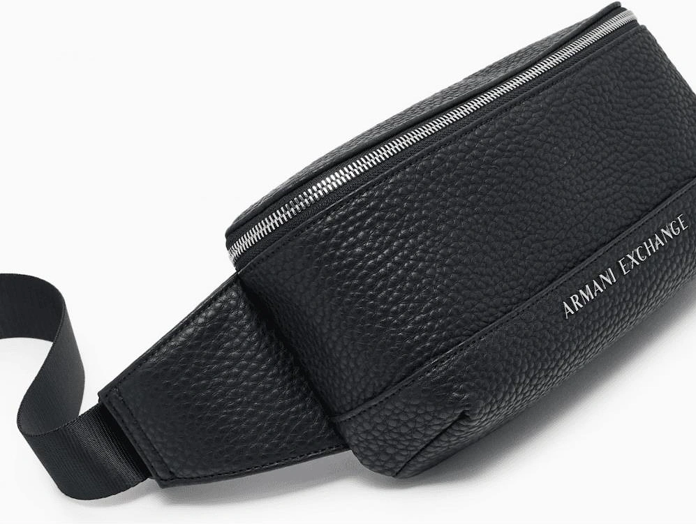 Tumbled Leather Black Waist Bag