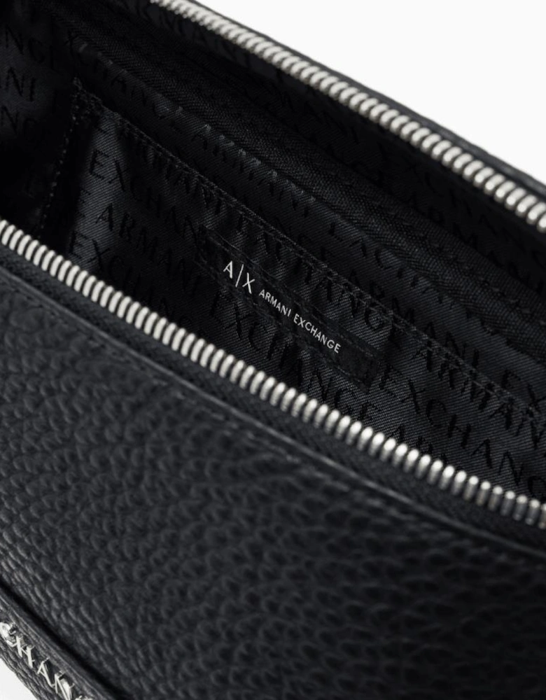 Tumbled Leather Black Waist Bag