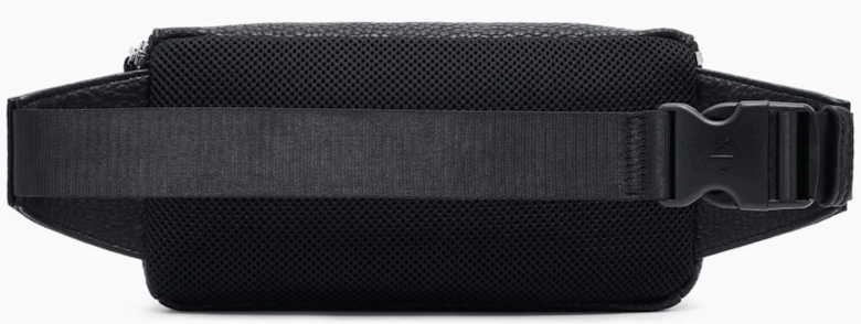 Tumbled Leather Black Waist Bag