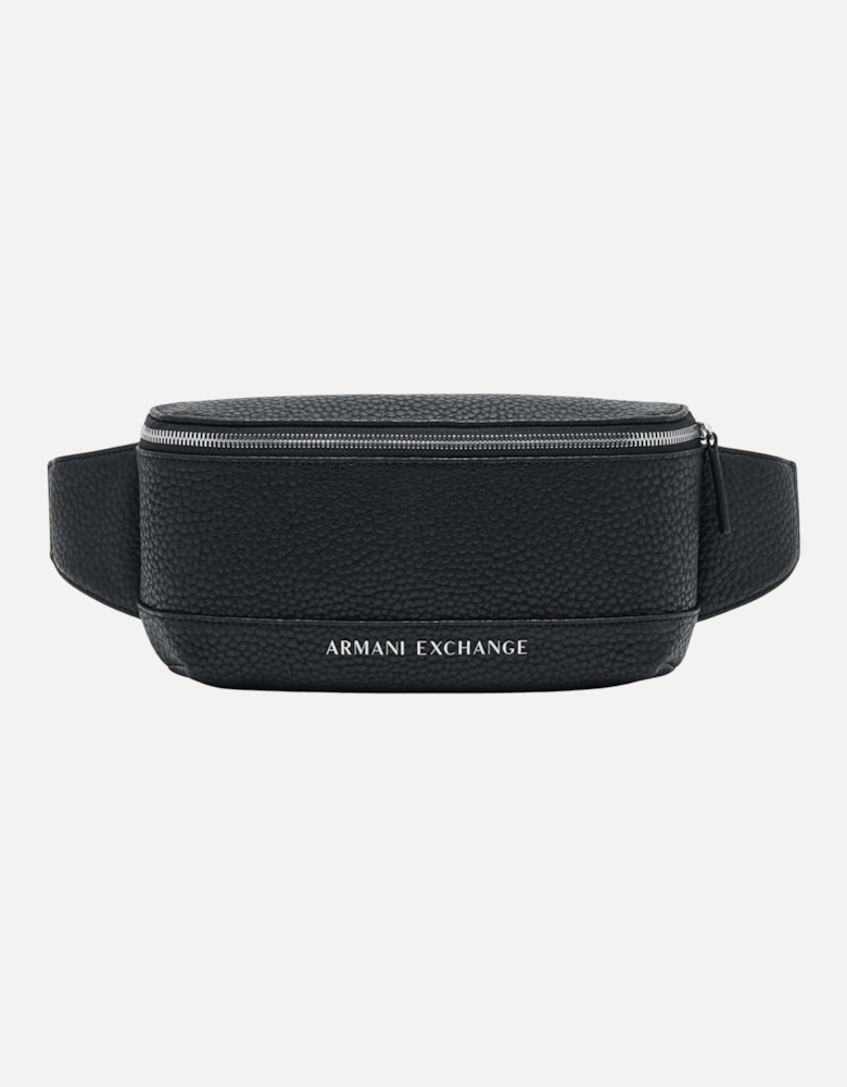 Tumbled Leather Black Waist Bag