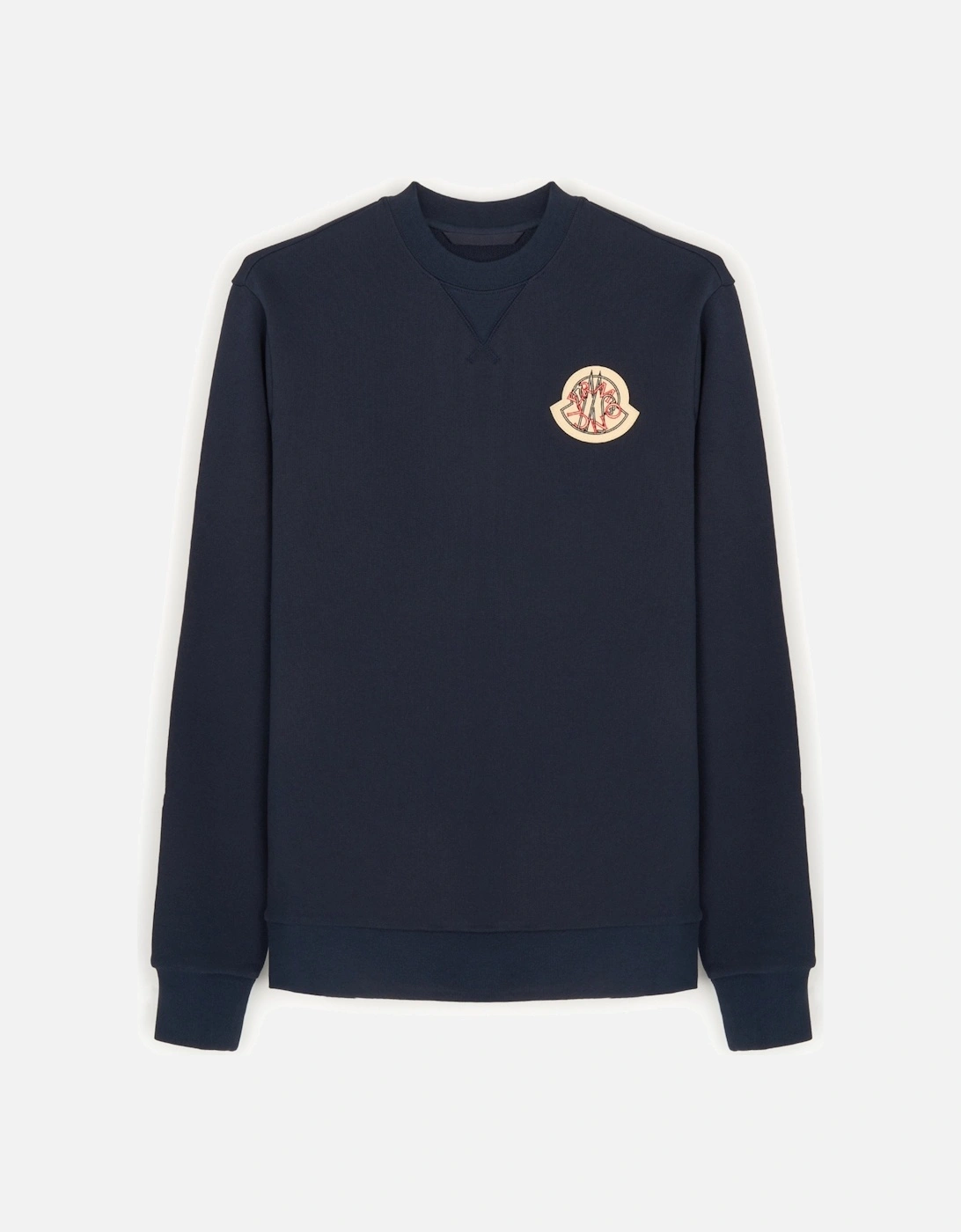 Moncler Men's ARCHIVE LOGO SWEATSHIRT - Blue - Size: XL