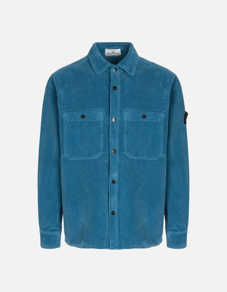 S0212 Corduroy Overshirt Blue