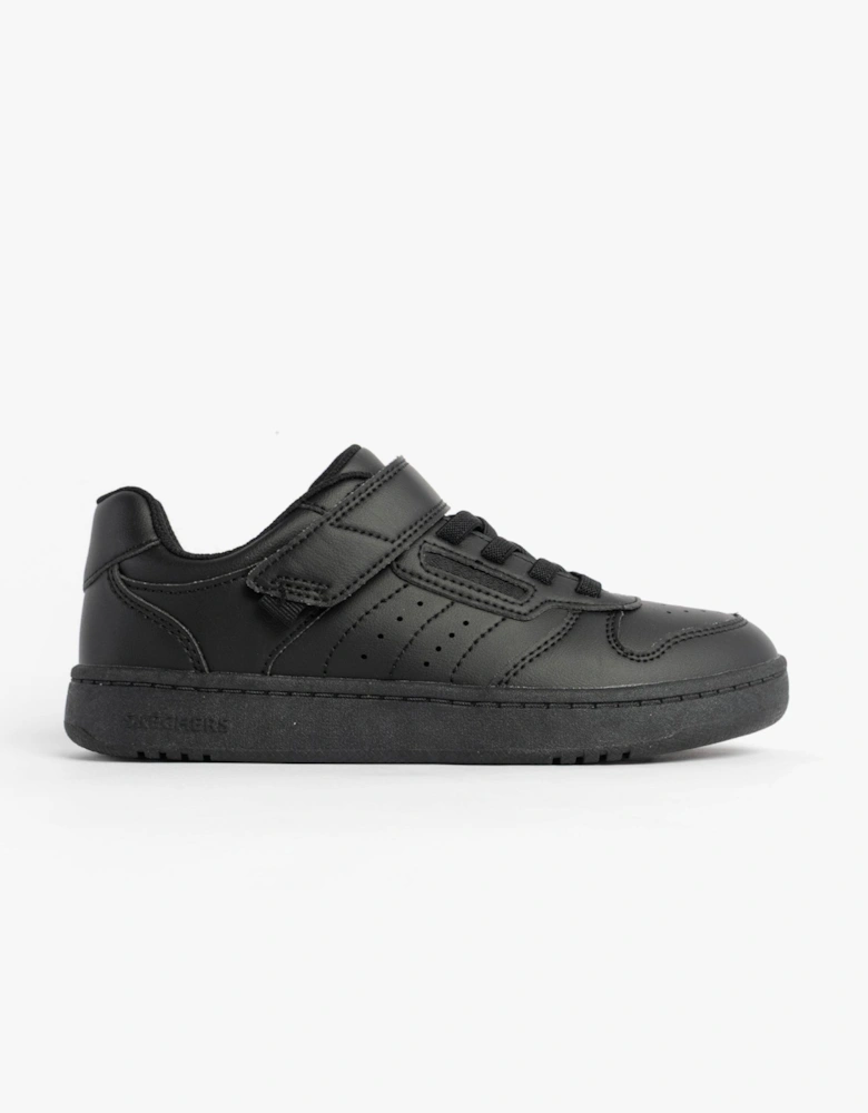 405638L/BBK QUICK STREET Boys School Trainers Black