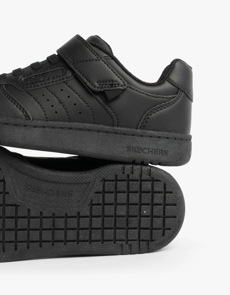 405638L/BBK QUICK STREET Boys School Trainers Black
