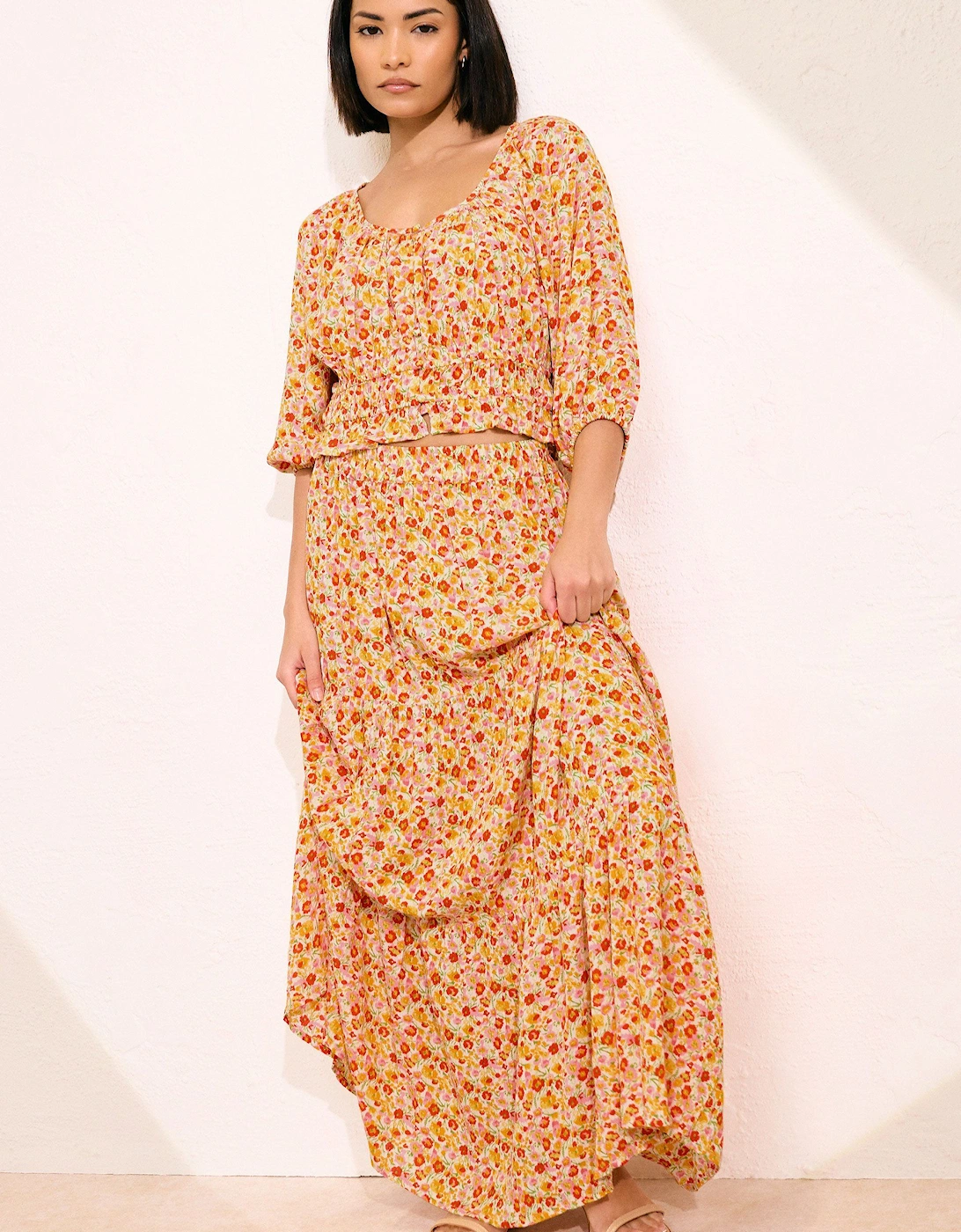 Petite Ditsy Floral Maxi Skirt, 2 of 1