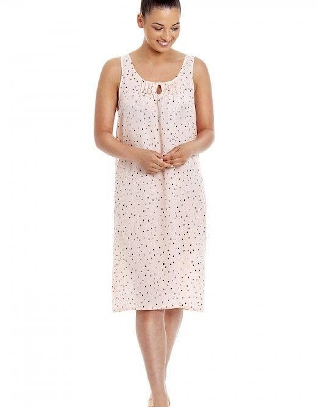 Lightweight Pastel Knee Length Chiffon Chemise, 2 of 1