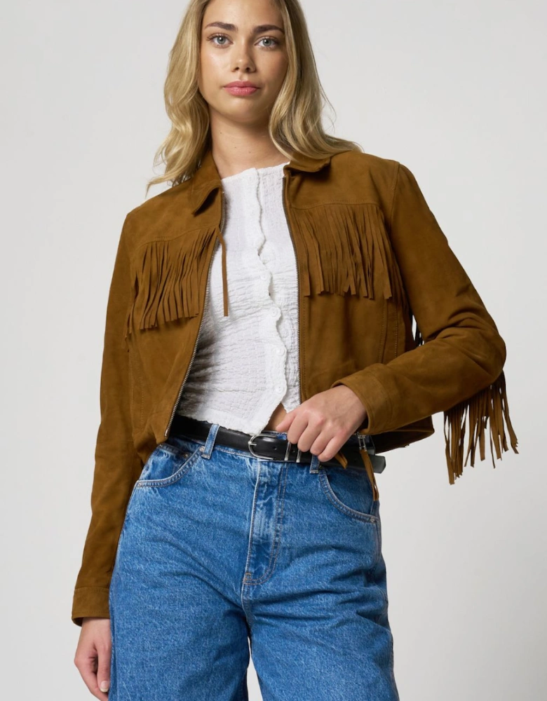 Tan Suede Tassel Jacket
