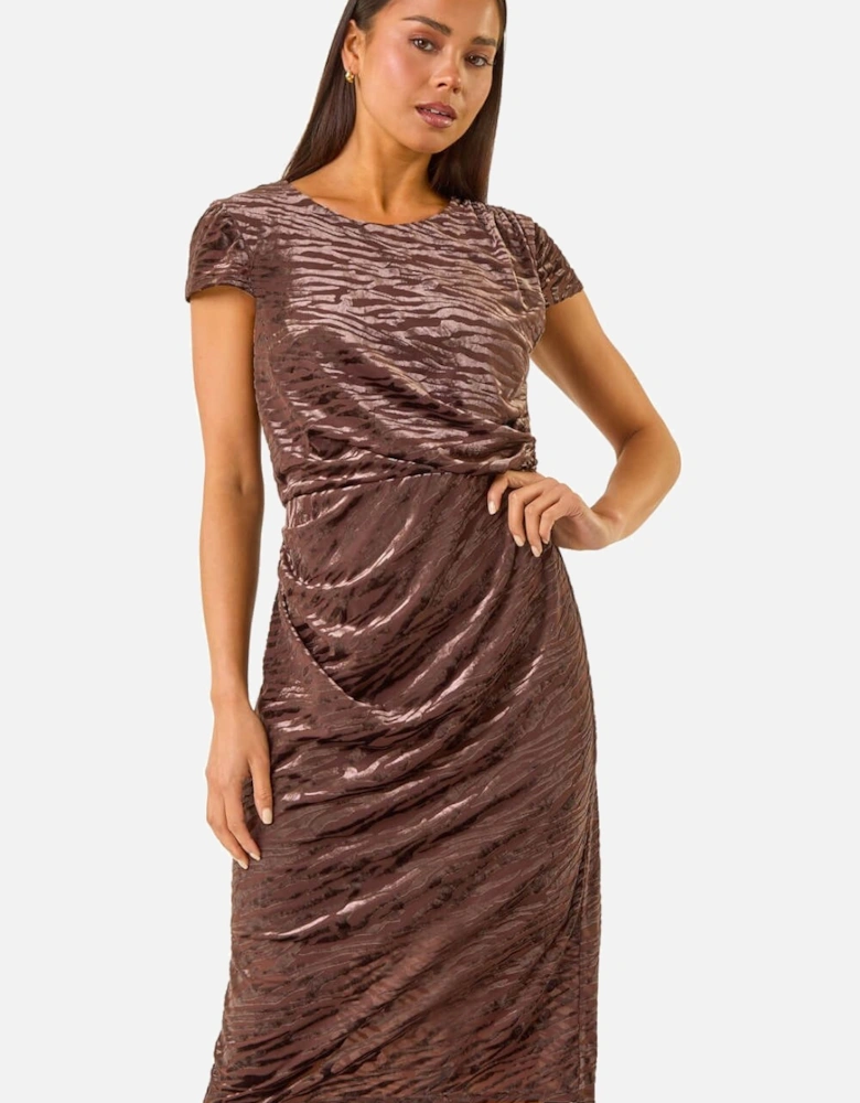 Petite Velvet Burnout Stretch Dress