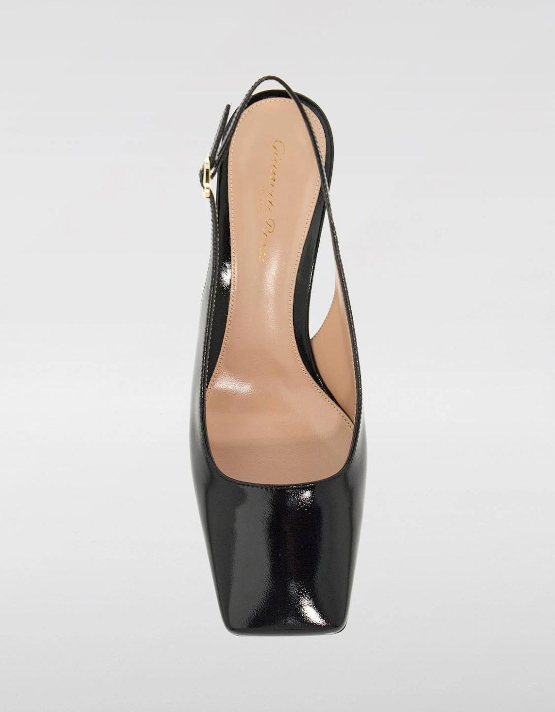 Leather Slingback Kitten Heels