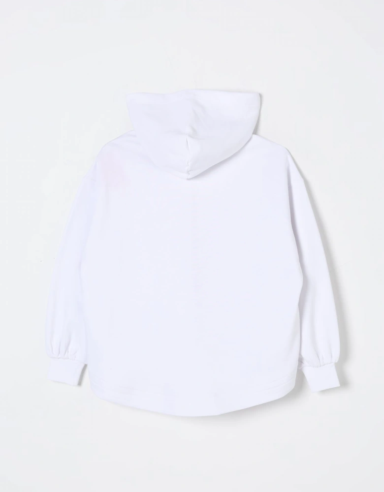 Hooded ZipUp Sweatshirt Curved Hem