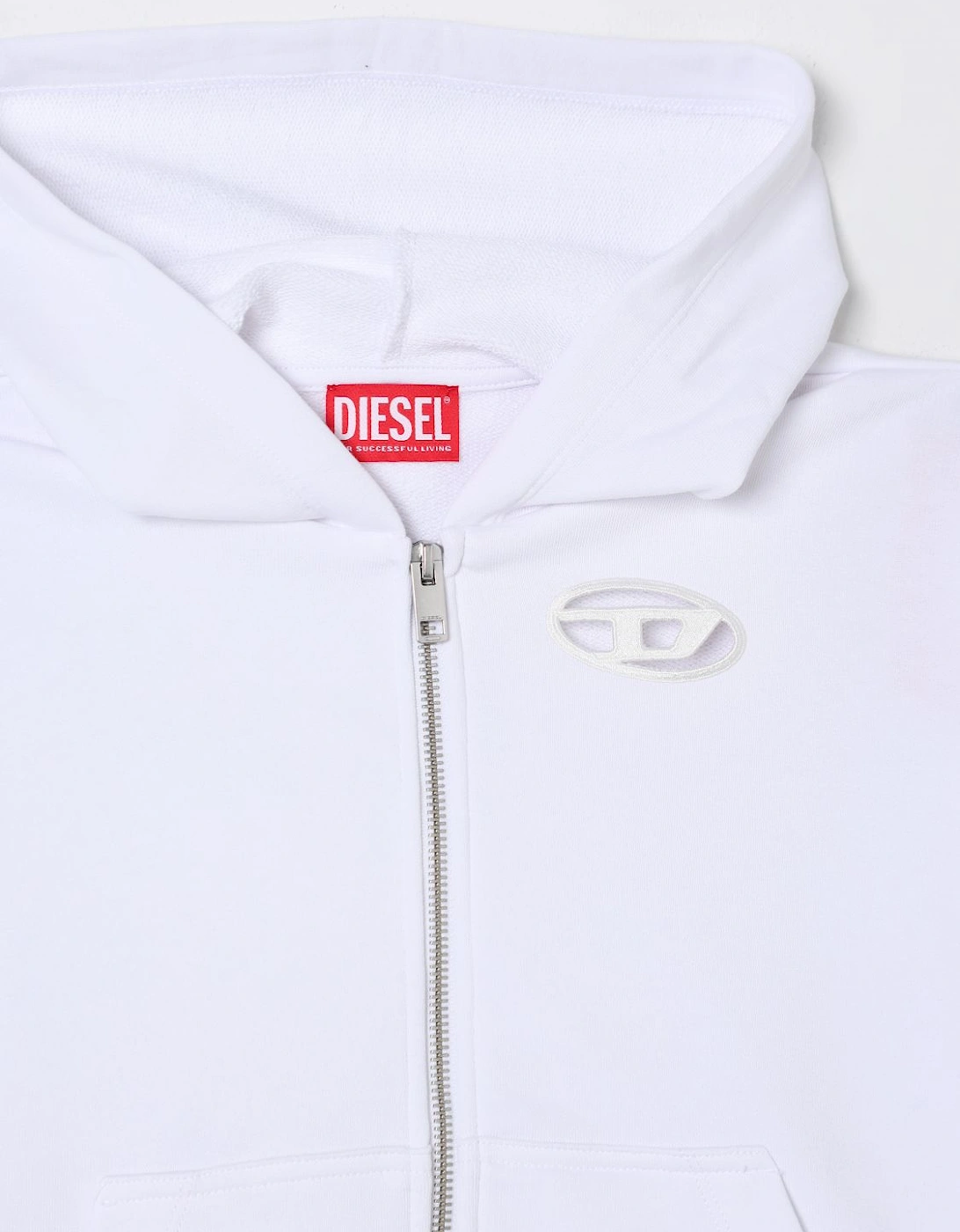 Hooded ZipUp Sweatshirt Curved Hem