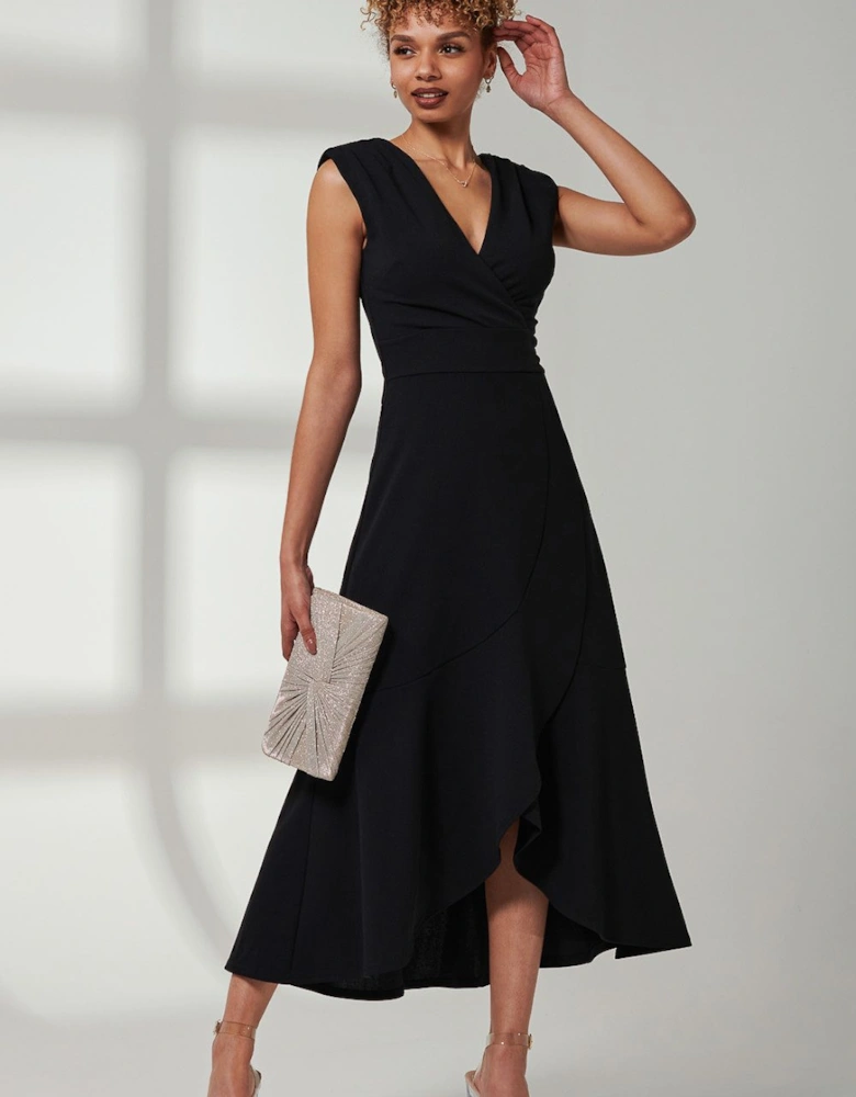 Preslie Wrap Frill Hem Maxi Dress