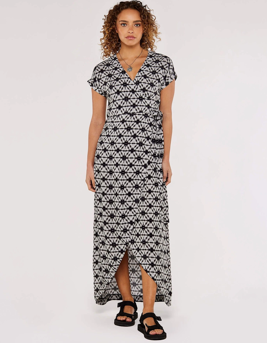 Tie-Dye Wrap Maxi Dress, 2 of 1