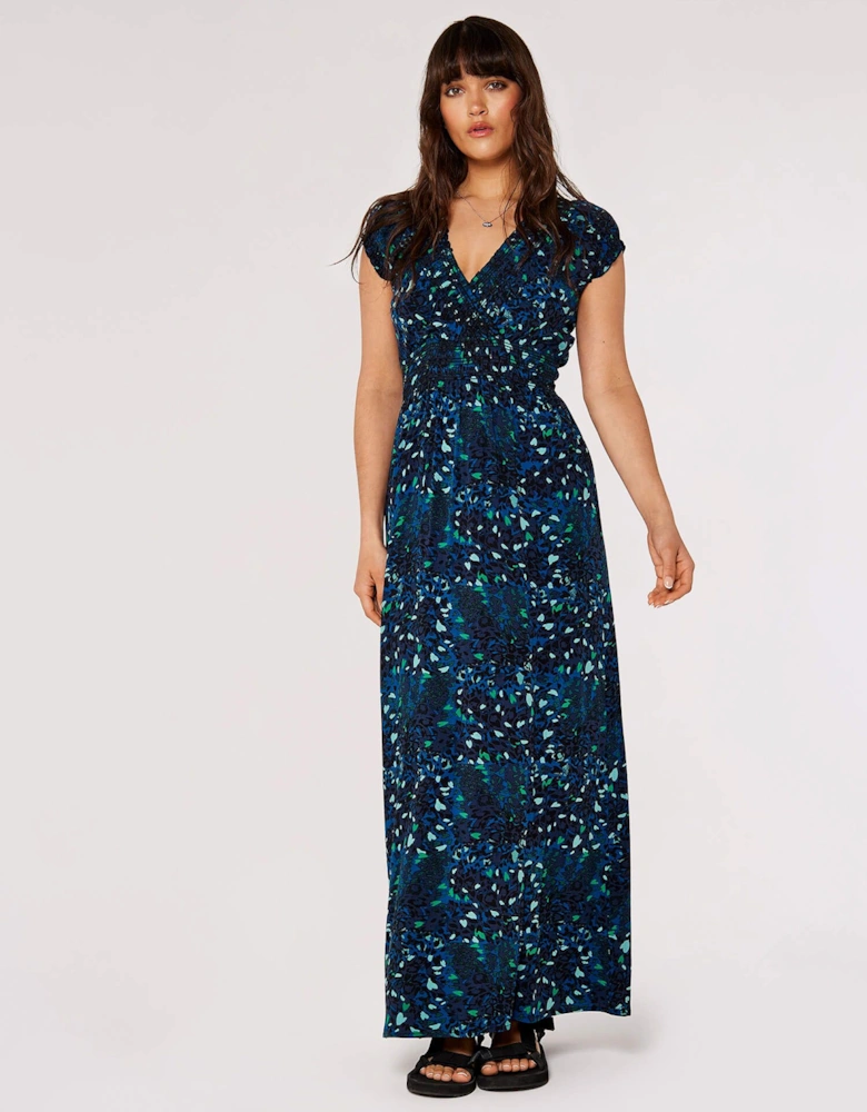 Cheetah Smocked Maxi Dress