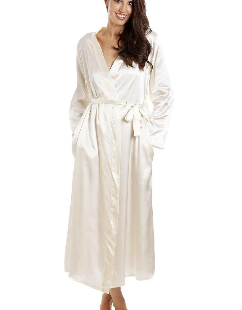 Full Length Long Sleeve Plain Satin Wrap