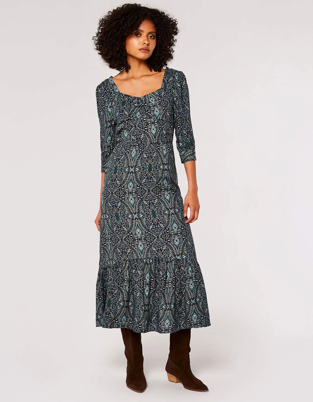 Paisley Print Midi Dress, 2 of 1