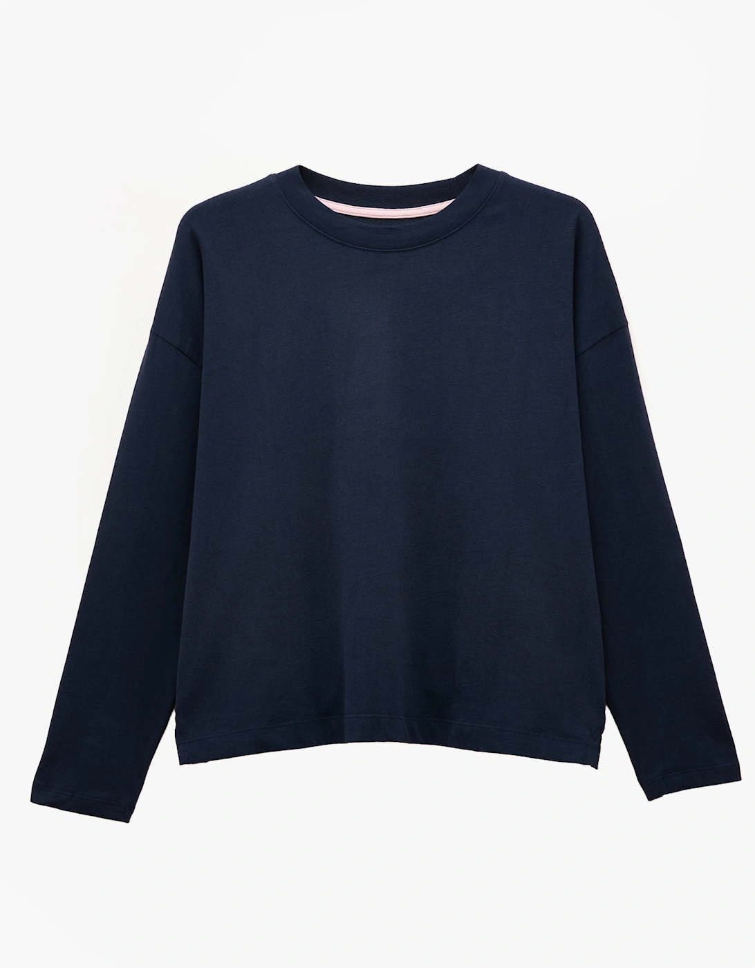 JERSEY Pyjama Top Womens Sweatshirts Navy, 7 of 6
